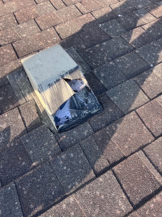 New gutter downspout and drainage system